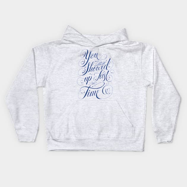 You Showed Up Just In Time - This Love Kids Hoodie by by randa